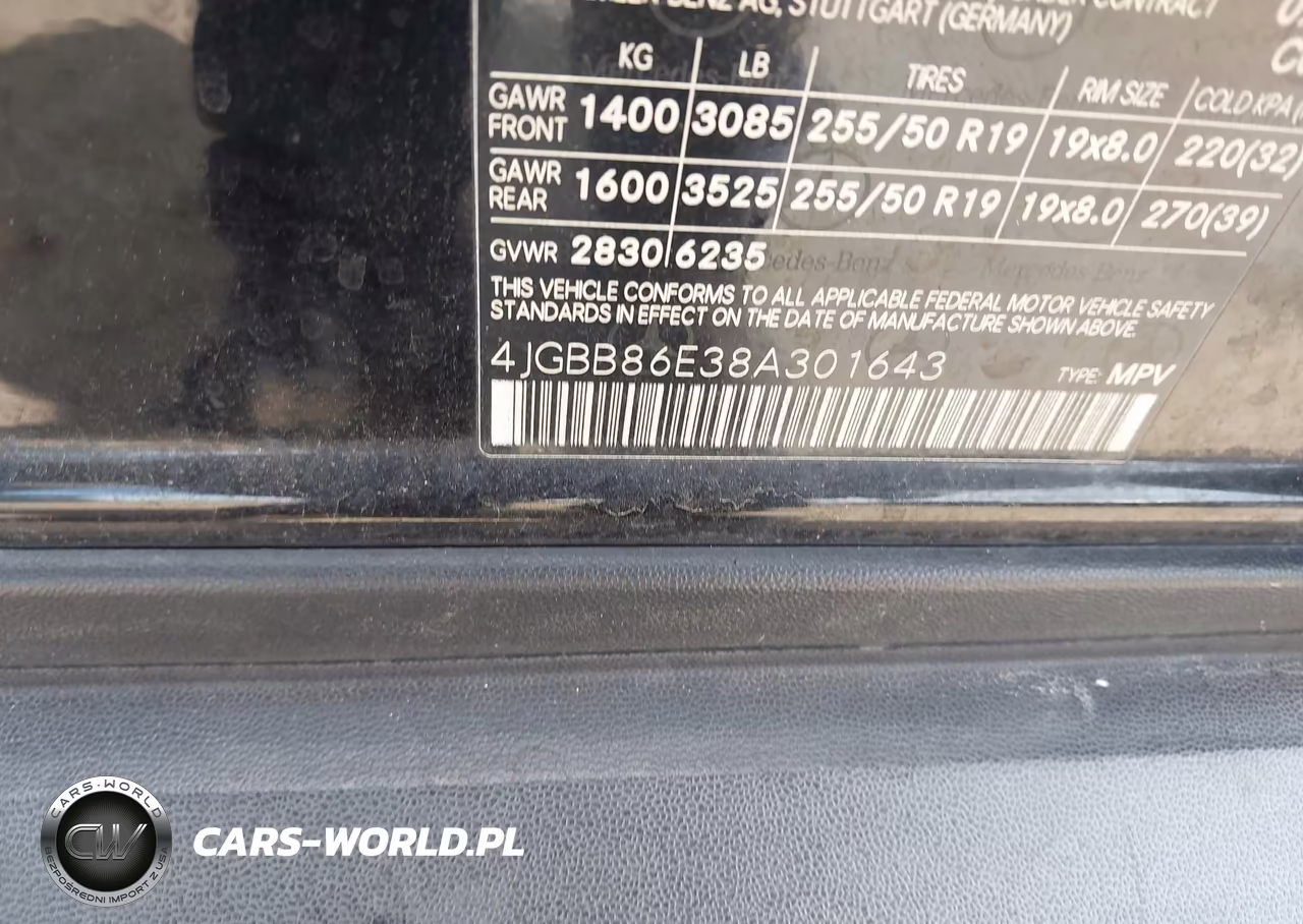 2008 Mercedes-Benz Ml 350 4Matic VIN:4JGBB86E38A301643 - 9