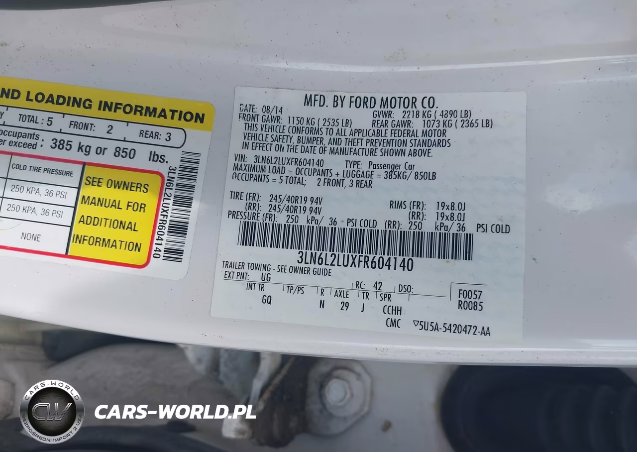 2015 Lincoln Mkz Hybrid VIN:3LN6L2LUXFR604140 - 9