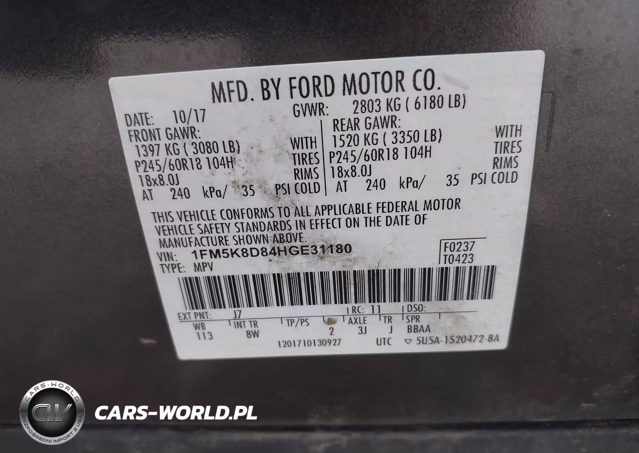2017 Ford Explorer Xlt VIN:1FM5K8D84HGE31180 - 9
