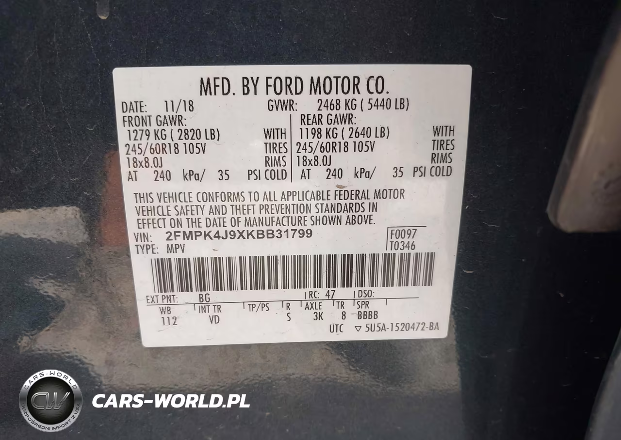 2019 Ford Edge Sel VIN:2FMPK4J9XKBB31799 - 9