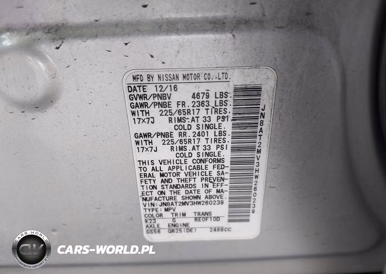 2017 Nissan Rogue S VIN:JN8AT2MV3HW260239 - 9