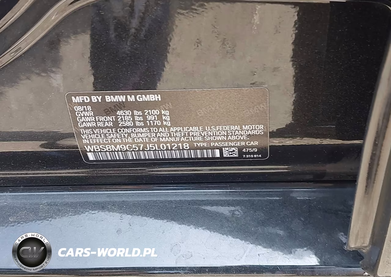 2018 BMW M3 VIN:WBS8M9C57J5L01218 - 9