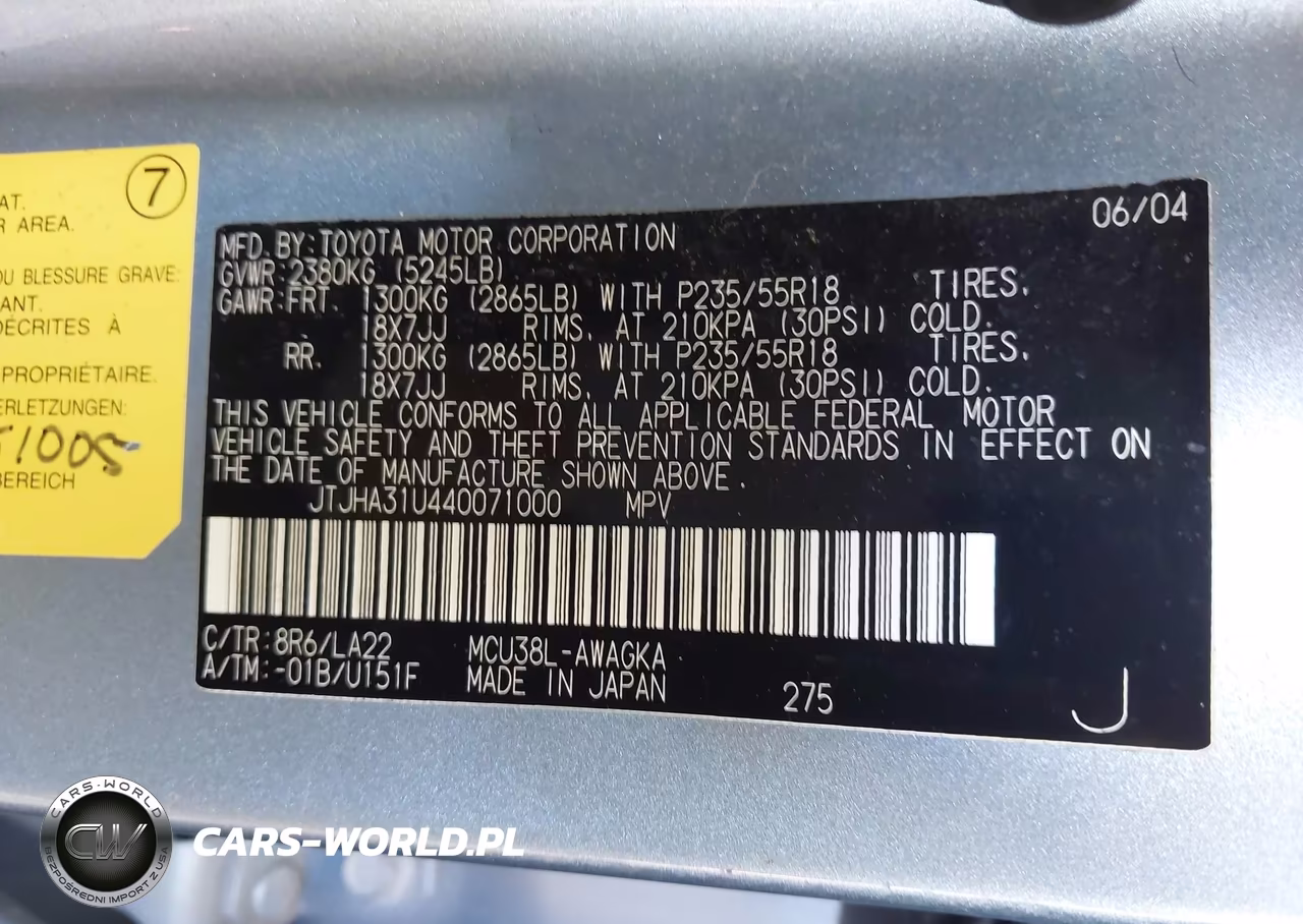 2004 Lexus Rx 330 VIN:JTJHA31U440071000 - 9