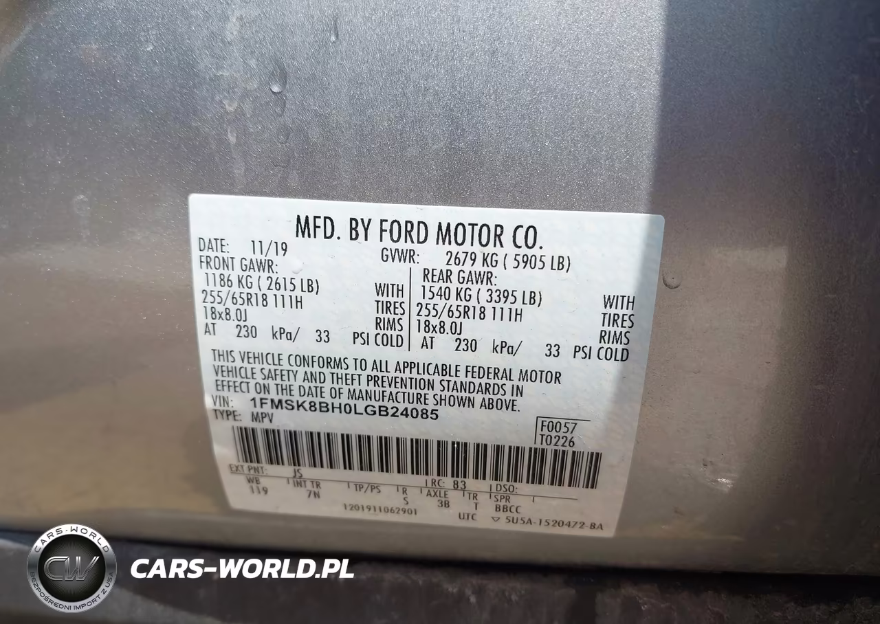2020 Ford Explorer VIN:1FMSK8BH0LGB24085 - 9