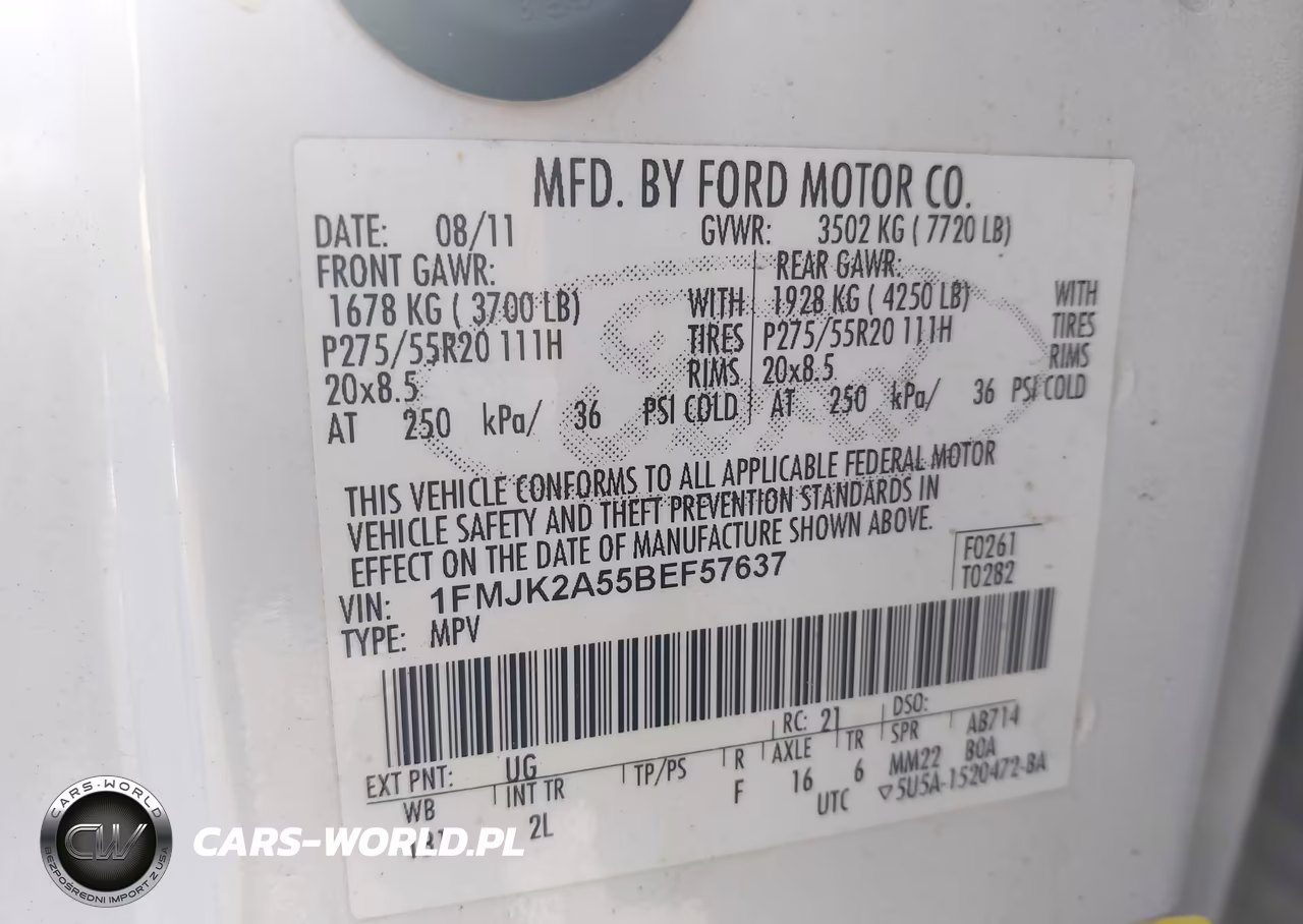 2011 Ford Expedition El Limited VIN:1FMJK2A55BEF57637 - 9