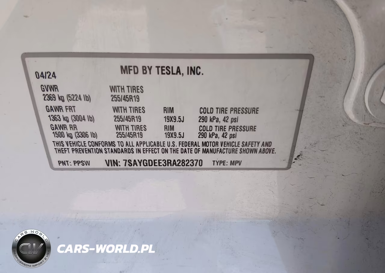 2024 Tesla Model Y Long Range Dual Motor All-Wheel Drive VIN:7SAYGDEE3RA282370 - 9