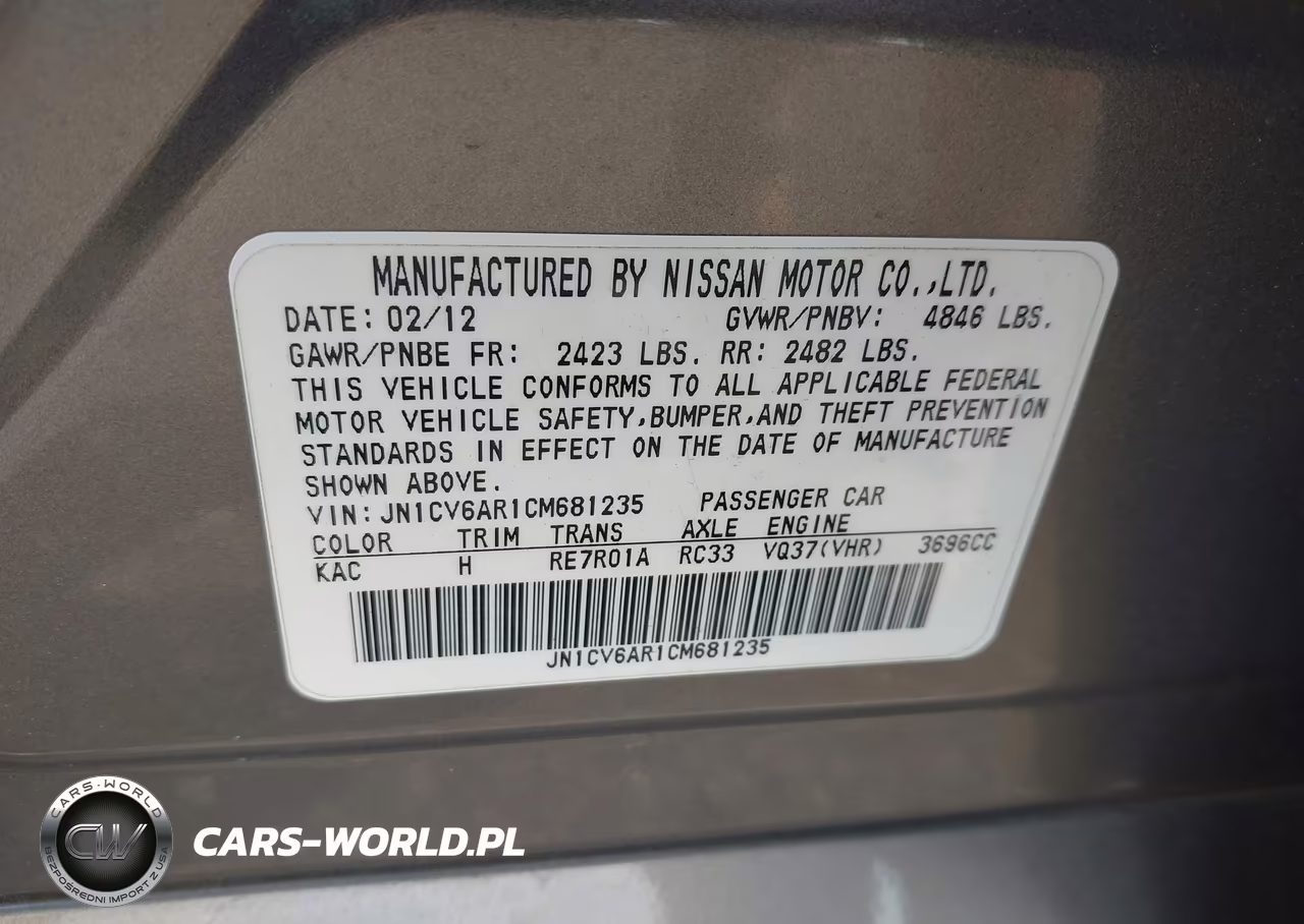 2012 Infiniti G37X VIN:JN1CV6AR1CM681235 - 9