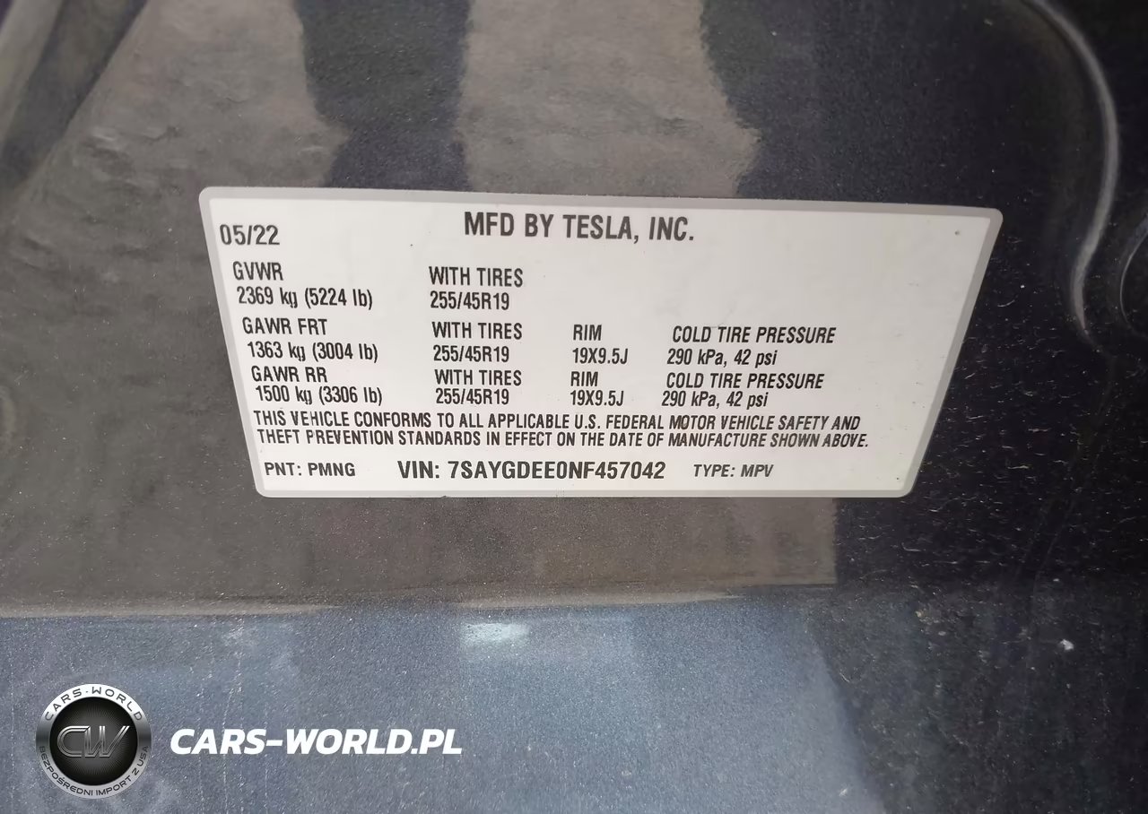 2022 Tesla Model Y Long Range Dual Motor All-Wheel Drive VIN:7SAYGDEE0NF457042 - 9