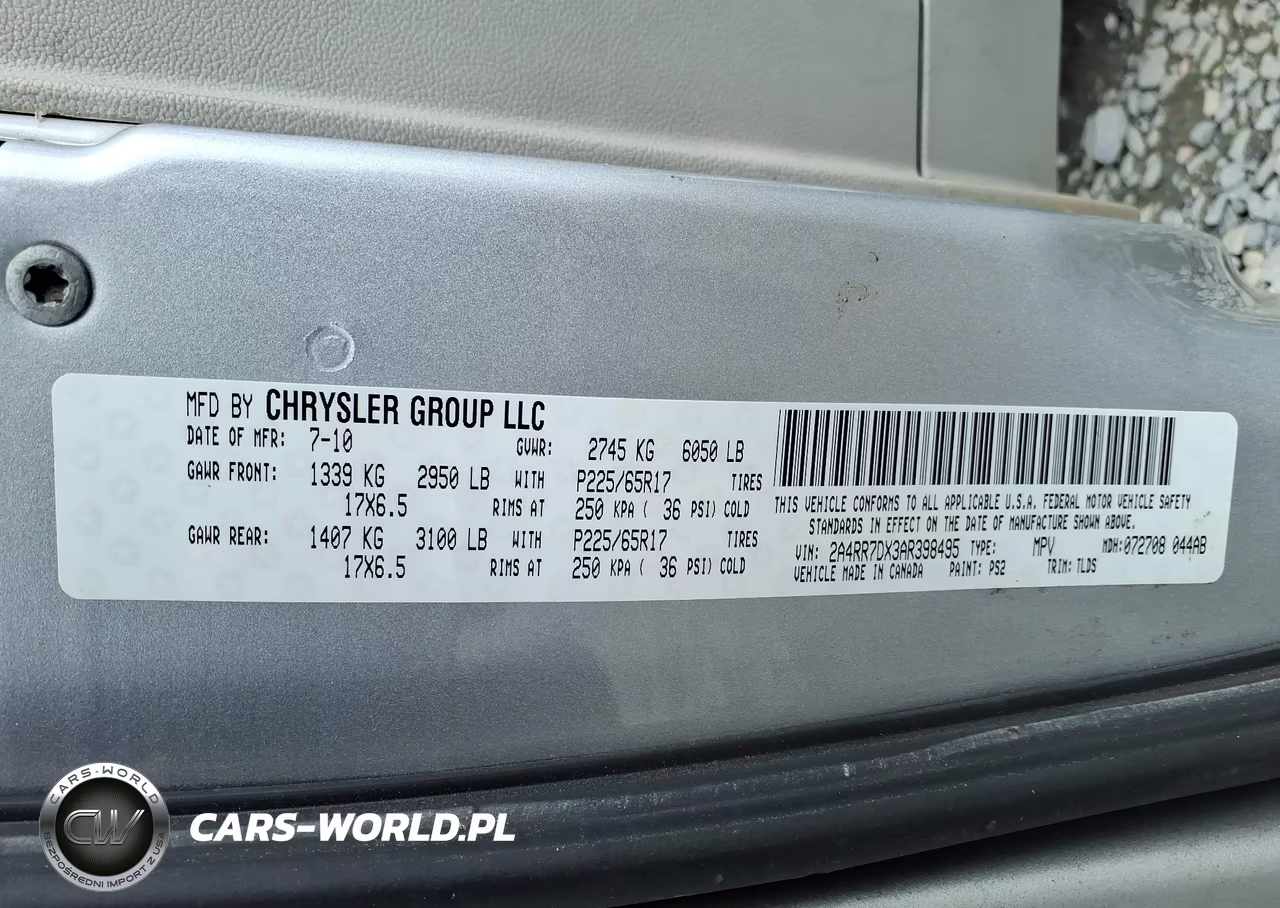 2010 Chrysler Town & Country New Limited VIN:2A4RR7DX3AR398495 - 9