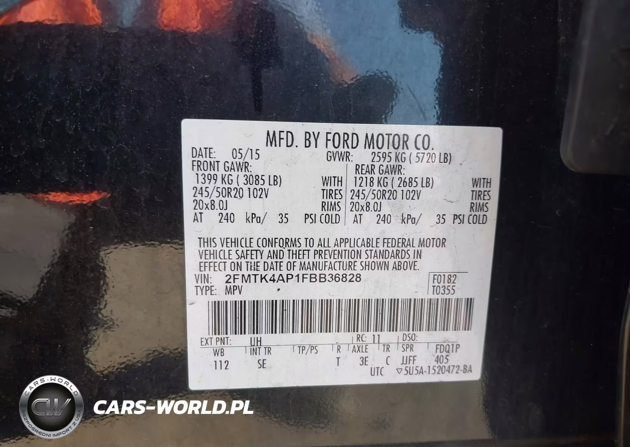 2015 Ford Edge Sport VIN:2FMTK4AP1FBB36828 - 9