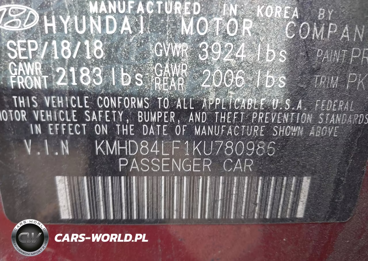 2019 Hyundai Elantra Sel VIN:KMHD84LF1KU780986 - 9