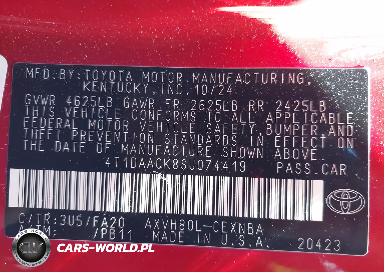 2025 Toyota Camry Le VIN:4T1DAACK8SU074419 - 9