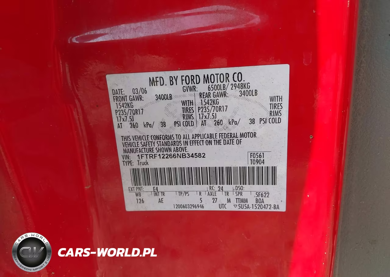 2006 Ford F-150 Stx-Xl-Xlt VIN:1FTRF12266NB34582 - 9