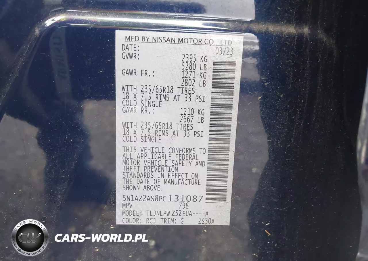 2023 Nissan Murano S Intelligent Awd VIN:5N1AZ2AS8PC131087 - 9