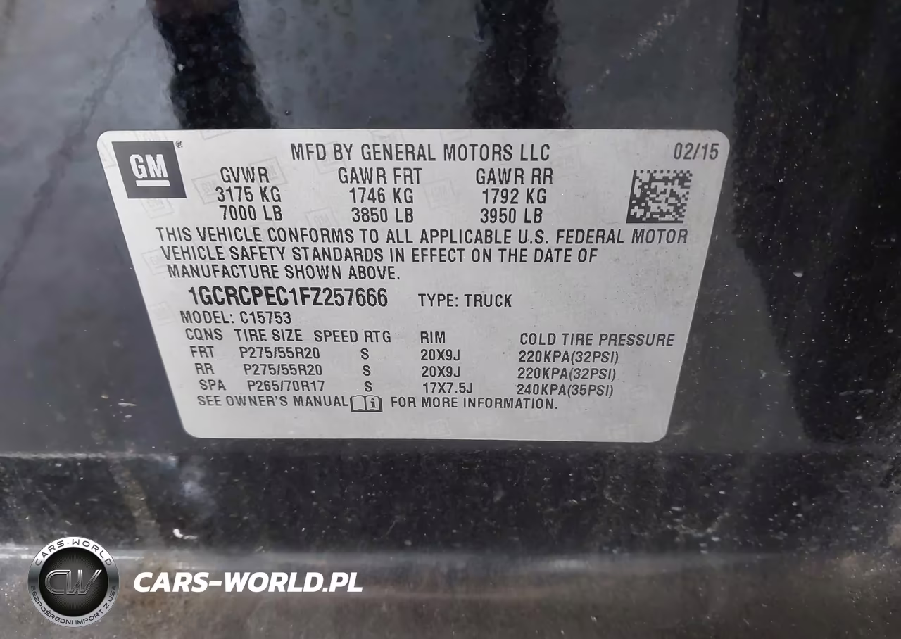2015 Chevrolet Silverado 1500 Wt VIN:1GCRCPEC1FZ257666 - 9