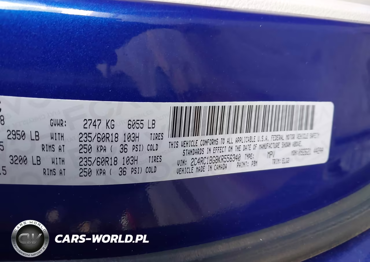 2019 Chrysler Pacifica Touring L VIN:2C4RC1BG8KR556340 - 9