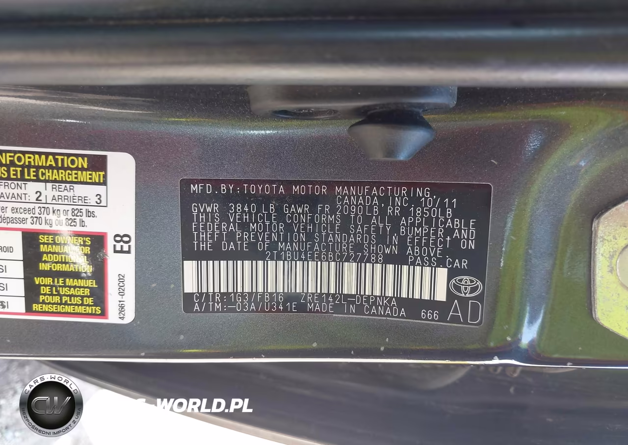 2011 Toyota Corolla Le VIN:2T1BU4EE6BC727788 - 9