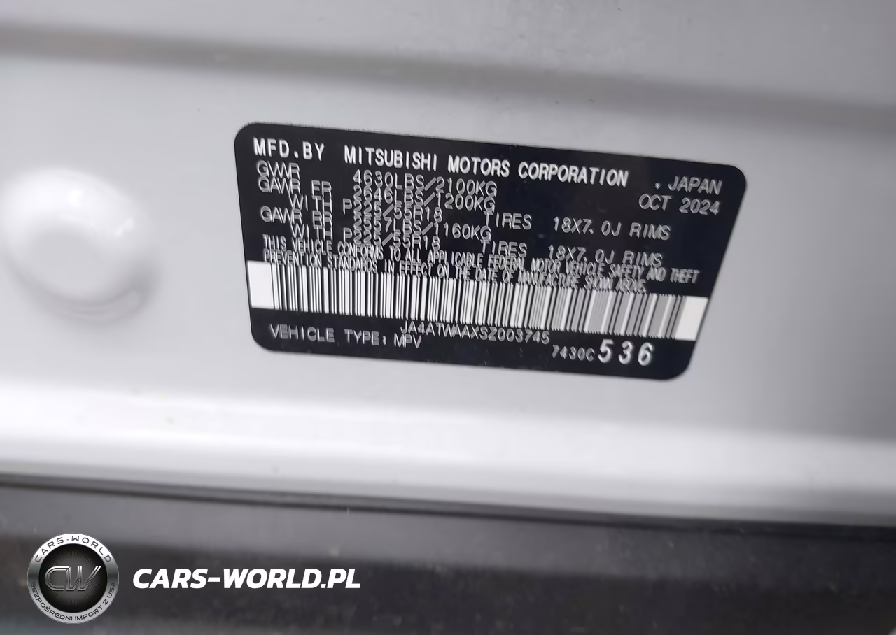 2025 Mitsubishi Eclipse Cross Se S-Awc VIN:JA4ATWAAXSZ003745 - 9