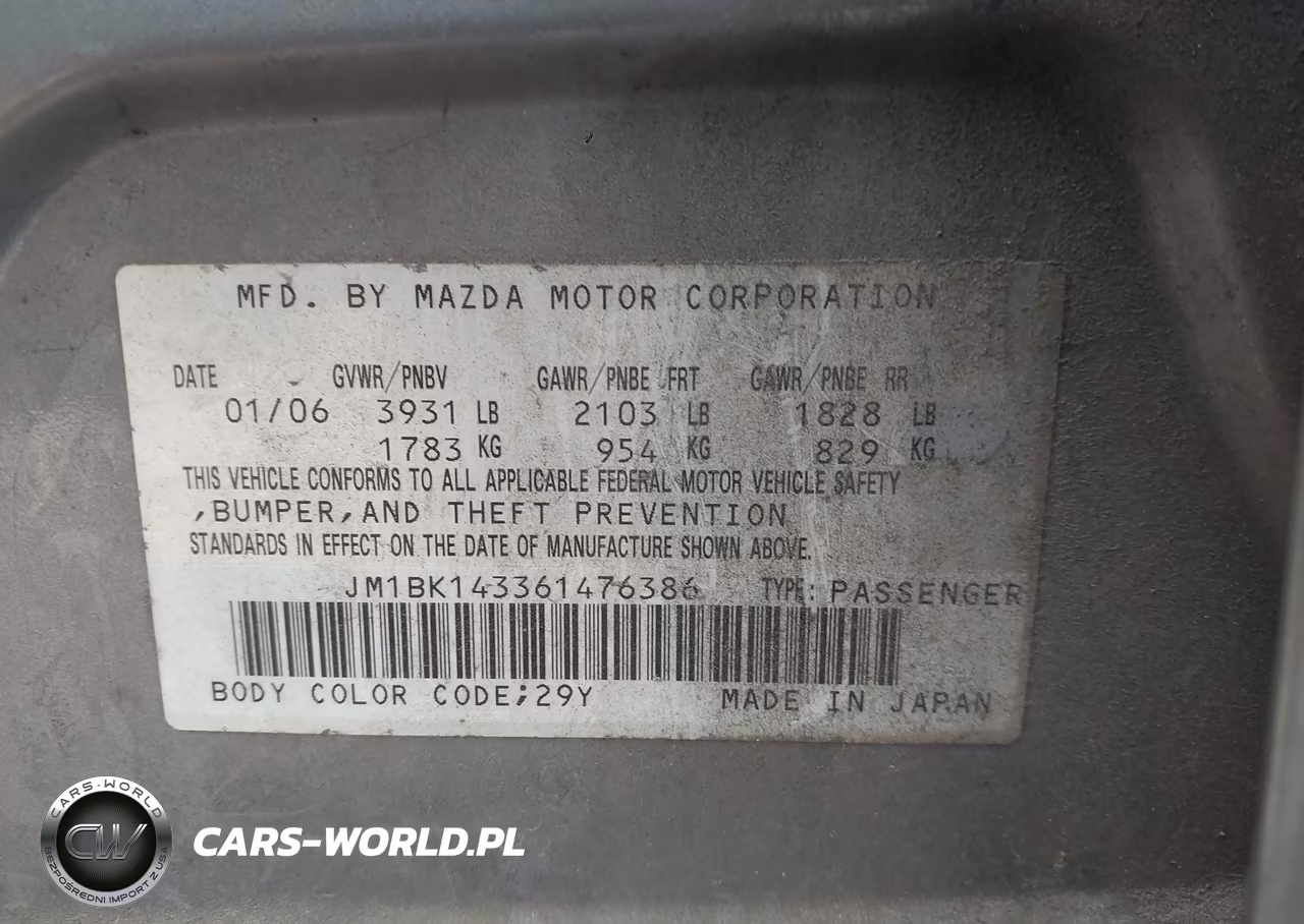 2006 Mazda Mazda3 S VIN:JM1BK143361476386 - 9