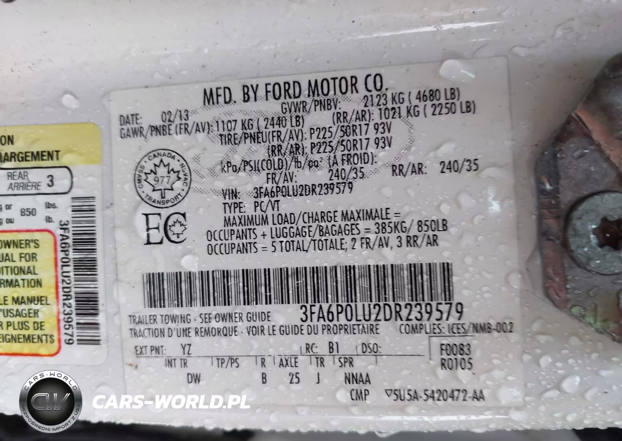 2013 Ford Fusion Hybrid Se VIN:3FA6P0LU2DR239579 - 9