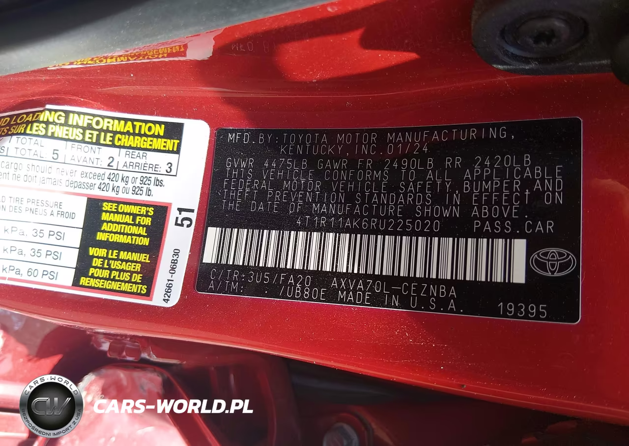 2024 Toyota Camry Le VIN:4T1R11AK6RU225020 - 9