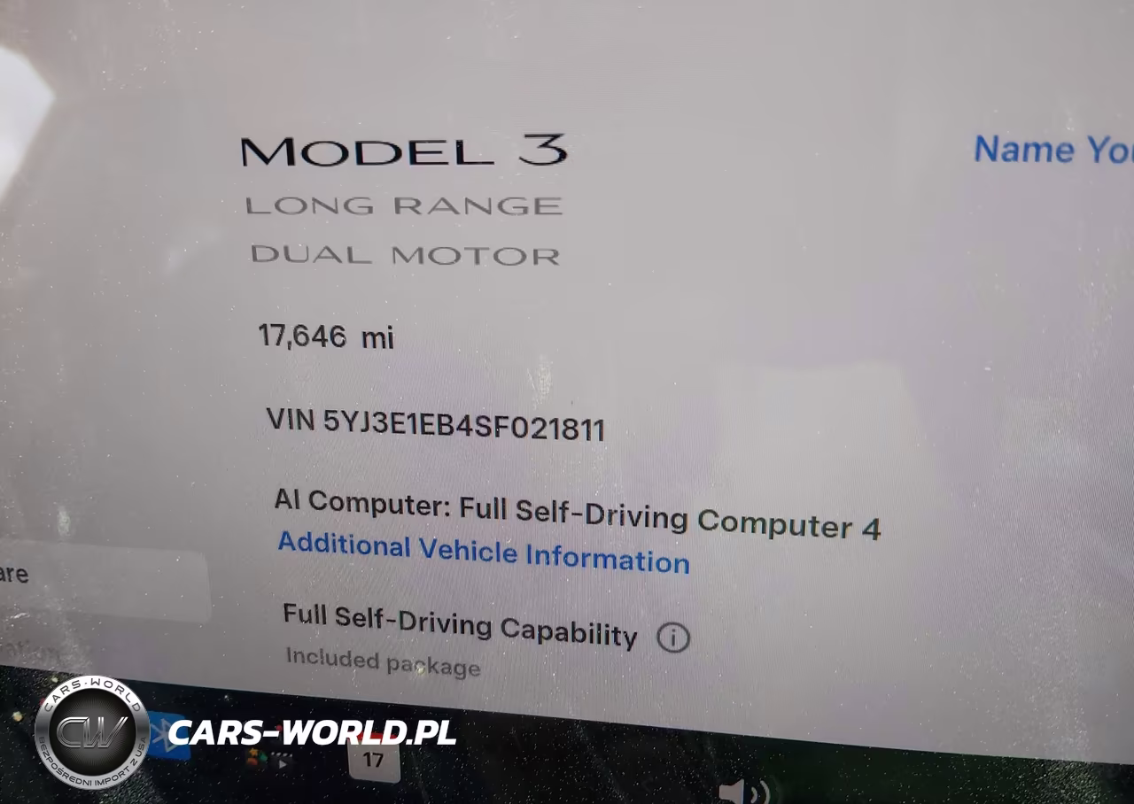 2025 Tesla Model 3 Long Range All-Wheel Drive VIN:5YJ3E1EB4SF021811 - 14