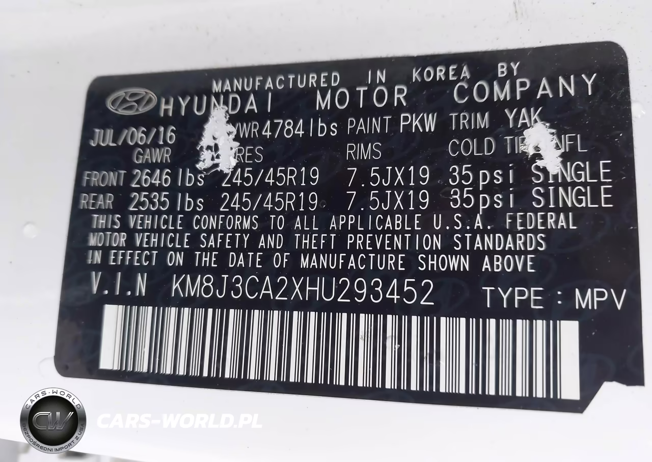 2017 Hyundai Tucson Sport VIN:KM8J3CA2XHU293452 - 9