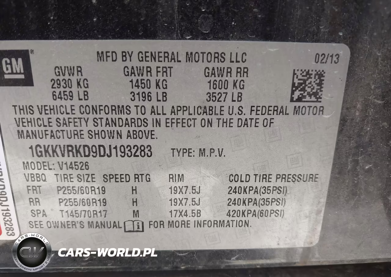 2013 GMC Acadia Slt-1 VIN:1GKKVRKD9DJ193283 - 9