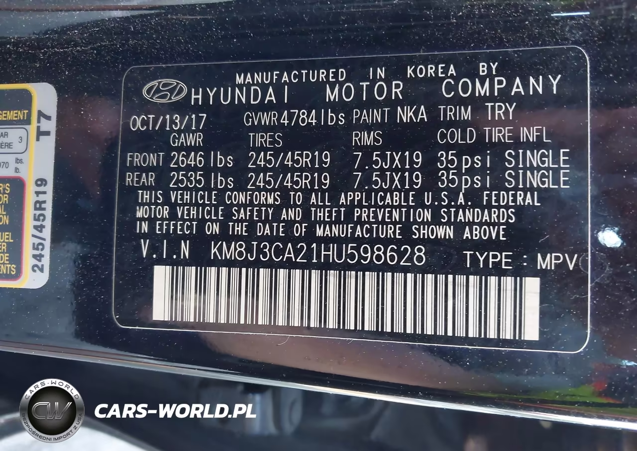 2017 Hyundai Tucson Limited VIN:KM8J3CA21HU598628 - 9