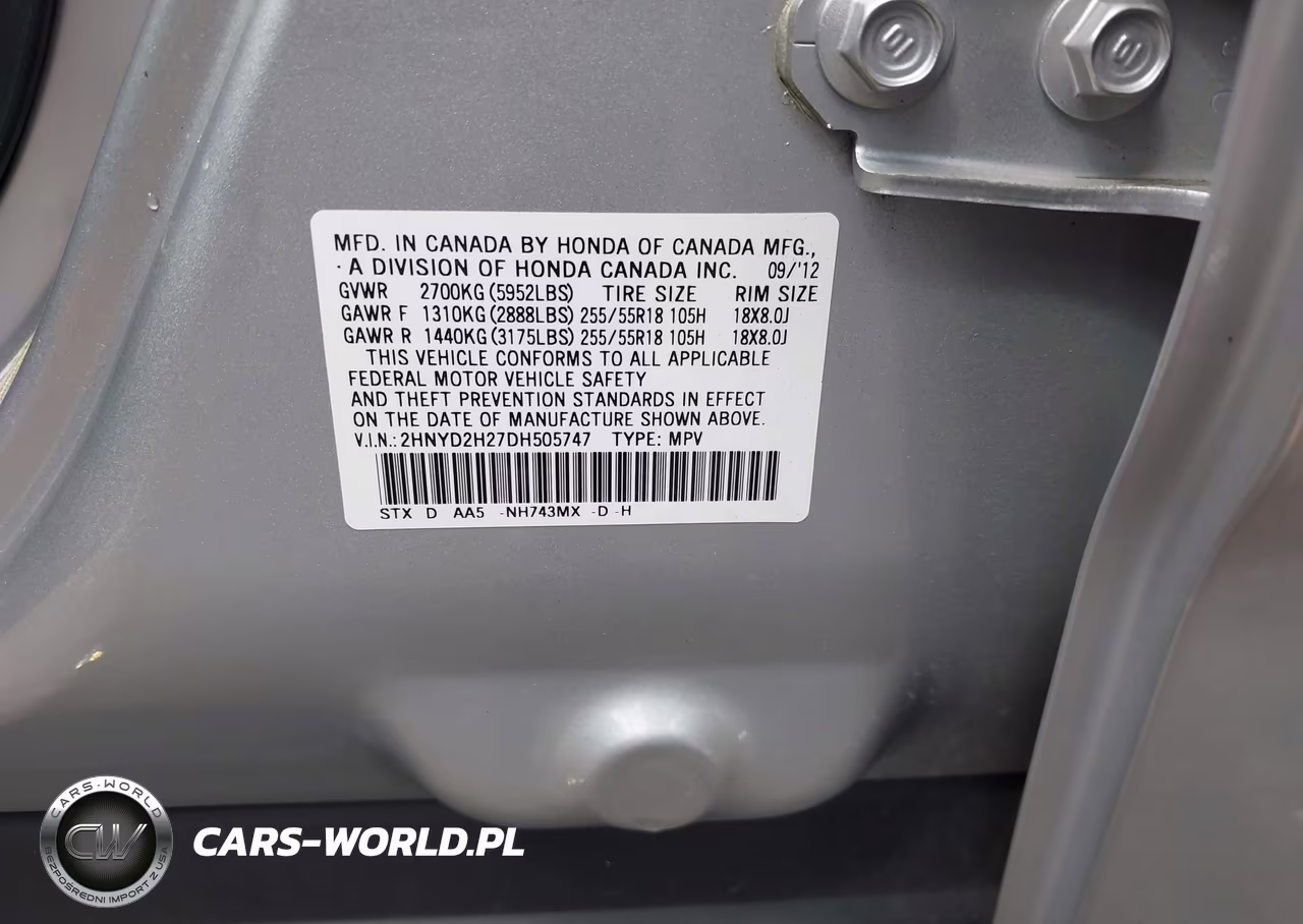 2013 Acura Mdx VIN:2HNYD2H27DH505747 - 9