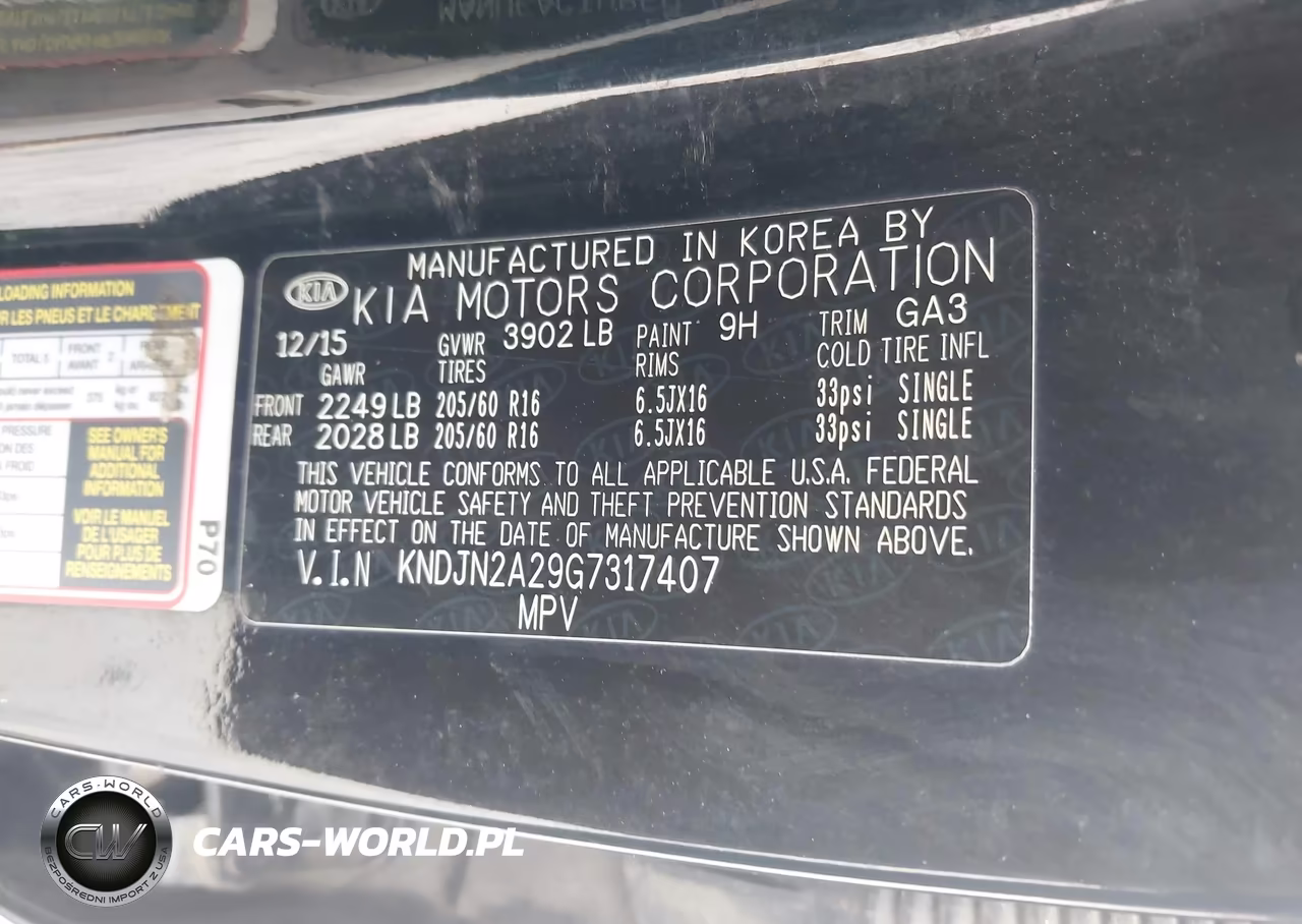 2016 Kia Soul VIN:KNDJN2A29G7317407 - 9