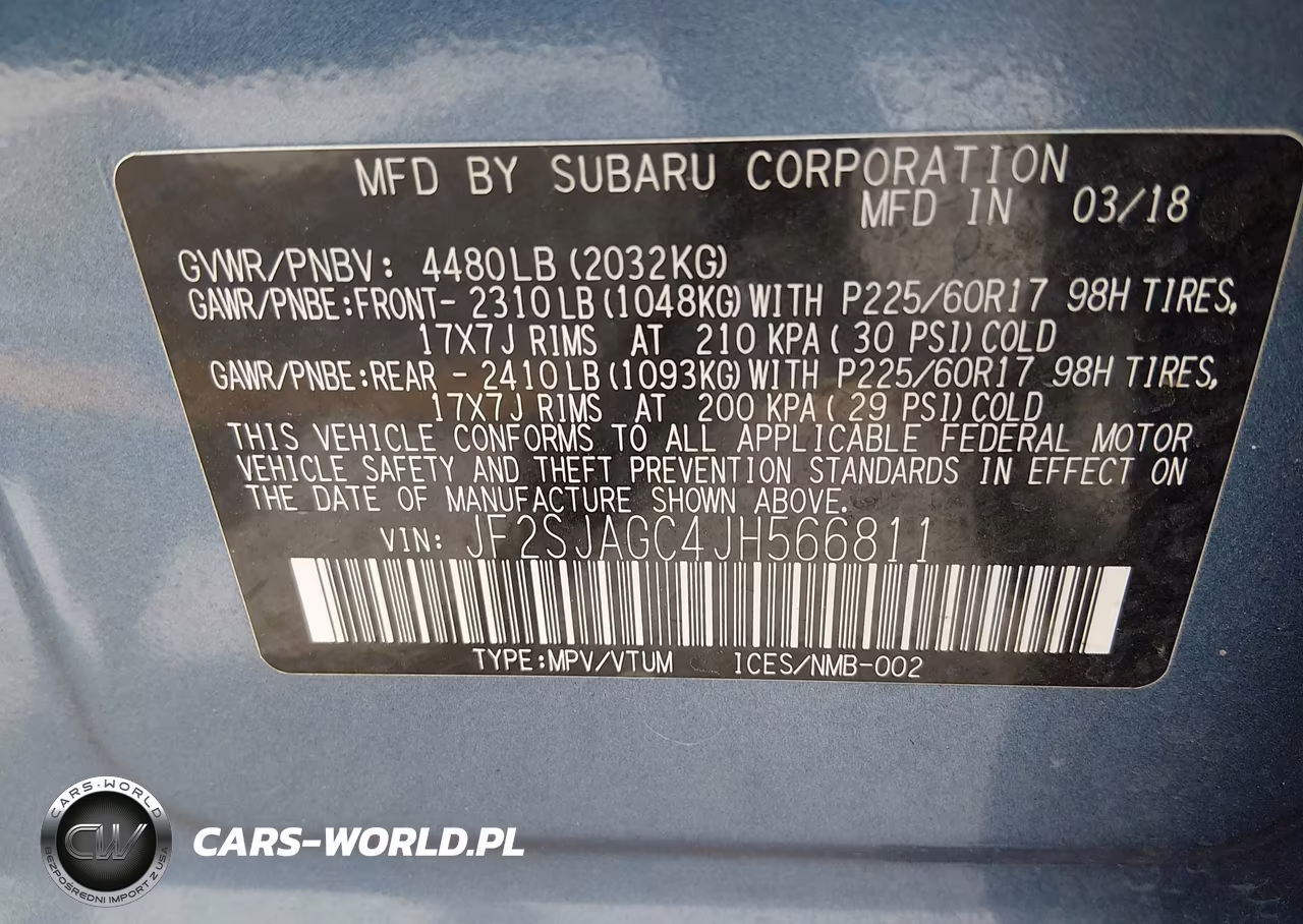 2018 Subaru Forester 2.5I Premium VIN:JF2SJAGC4JH566811 - 9