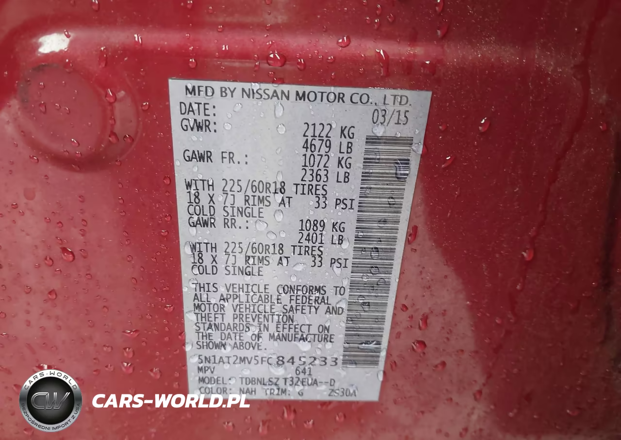 2015 Nissan Rogue Sl VIN:5N1AT2MV5FC845233 - 9