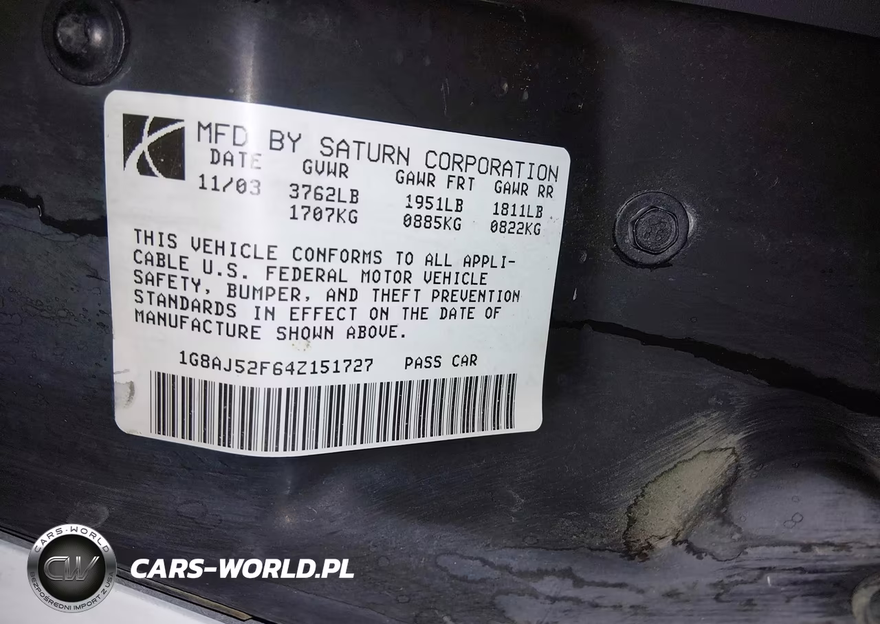 2004 Saturn Ion Ion 2 VIN:1G8AJ52F64Z151727 - 9