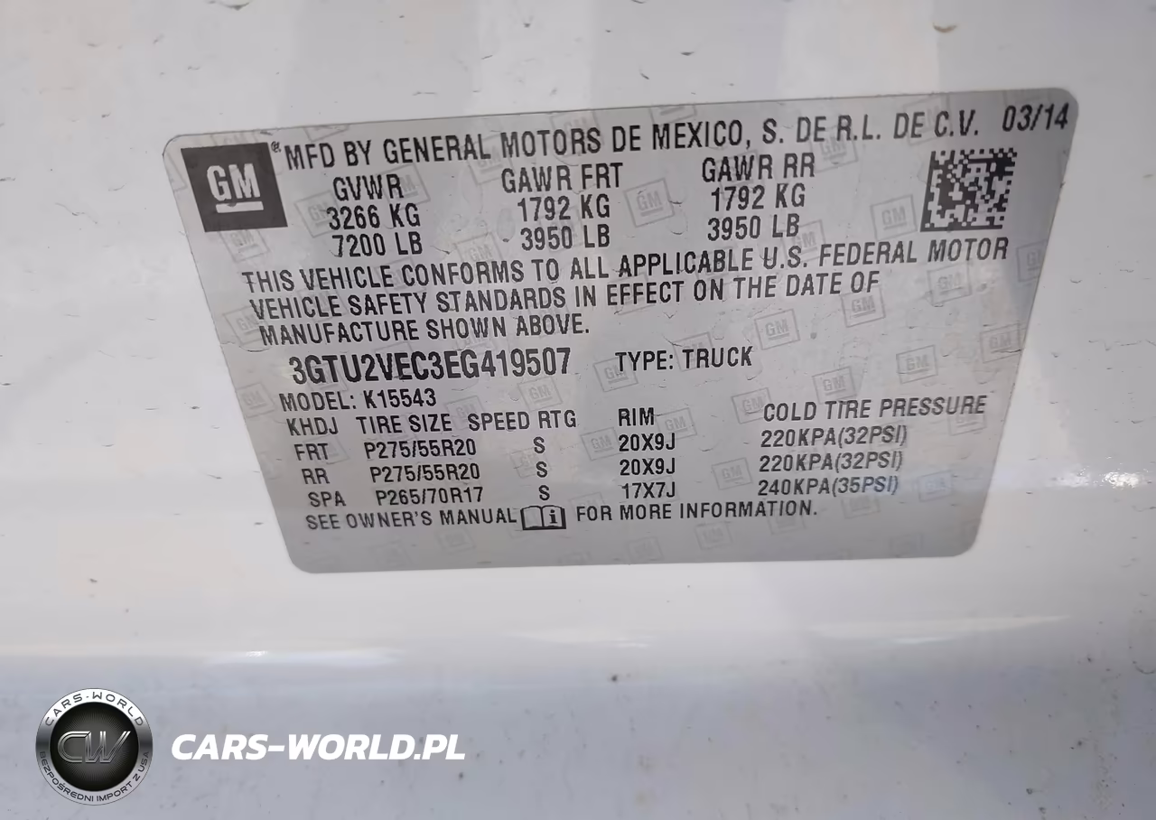 2014 GMC Sierra 1500 Slt VIN:3GTU2VEC3EG419507 - 9