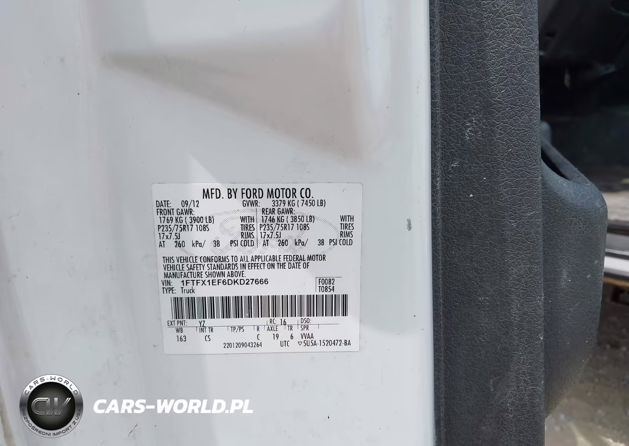 2013 Ford F-150 Xl VIN:1FTFX1EF6DKD27666 - 9