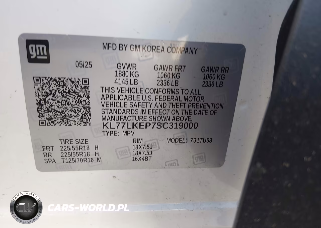 2025 Chevrolet Trax Fwd Activ VIN:KL77LKEP7SC319000 - 9
