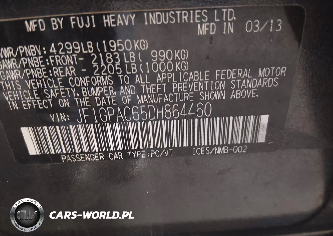 2013 Subaru Impreza 2.0I Premium VIN:JF1GPAC65DH864460 - 9