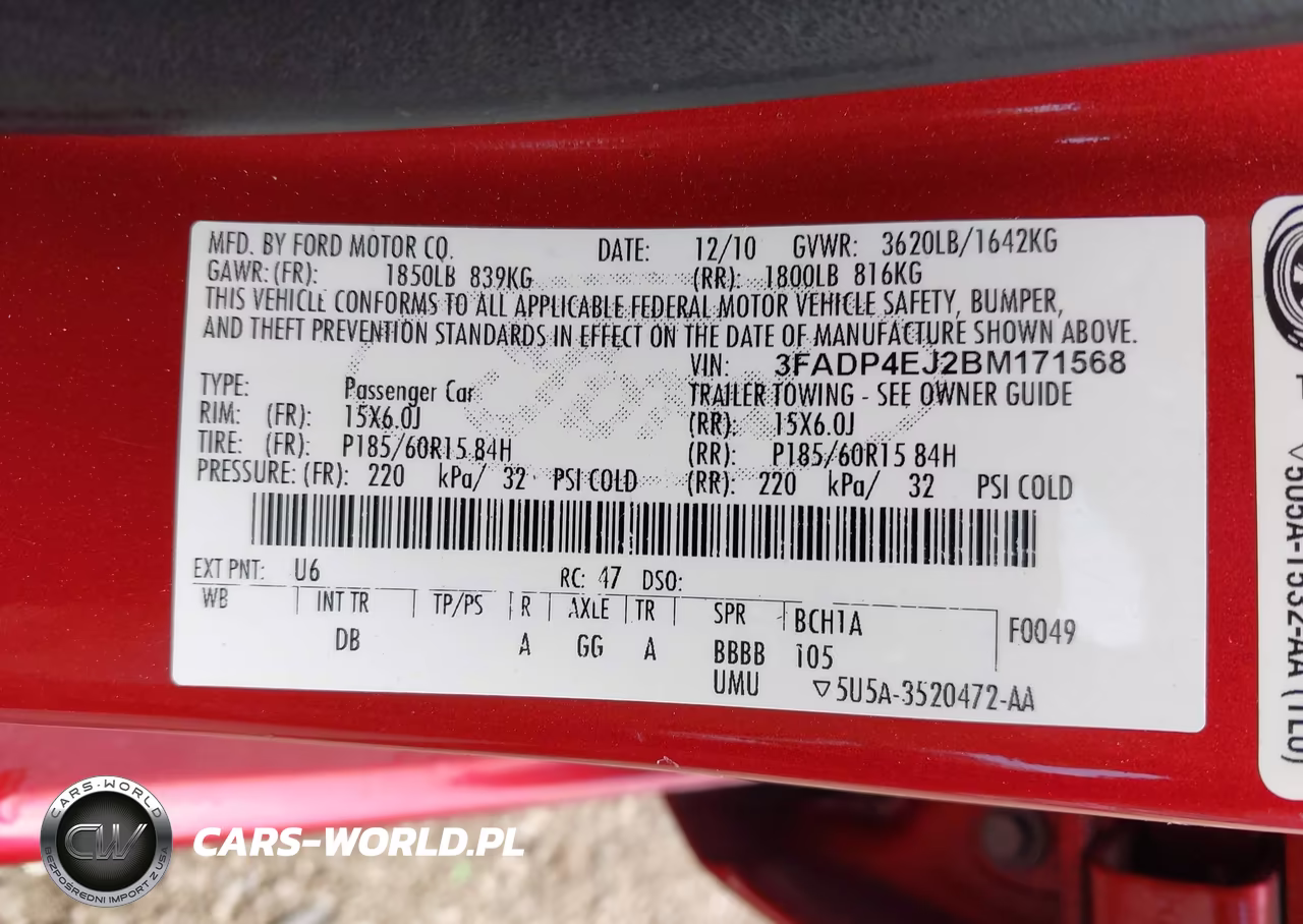 2011 Ford Fiesta Se VIN:3FADP4EJ2BM171568 - 9