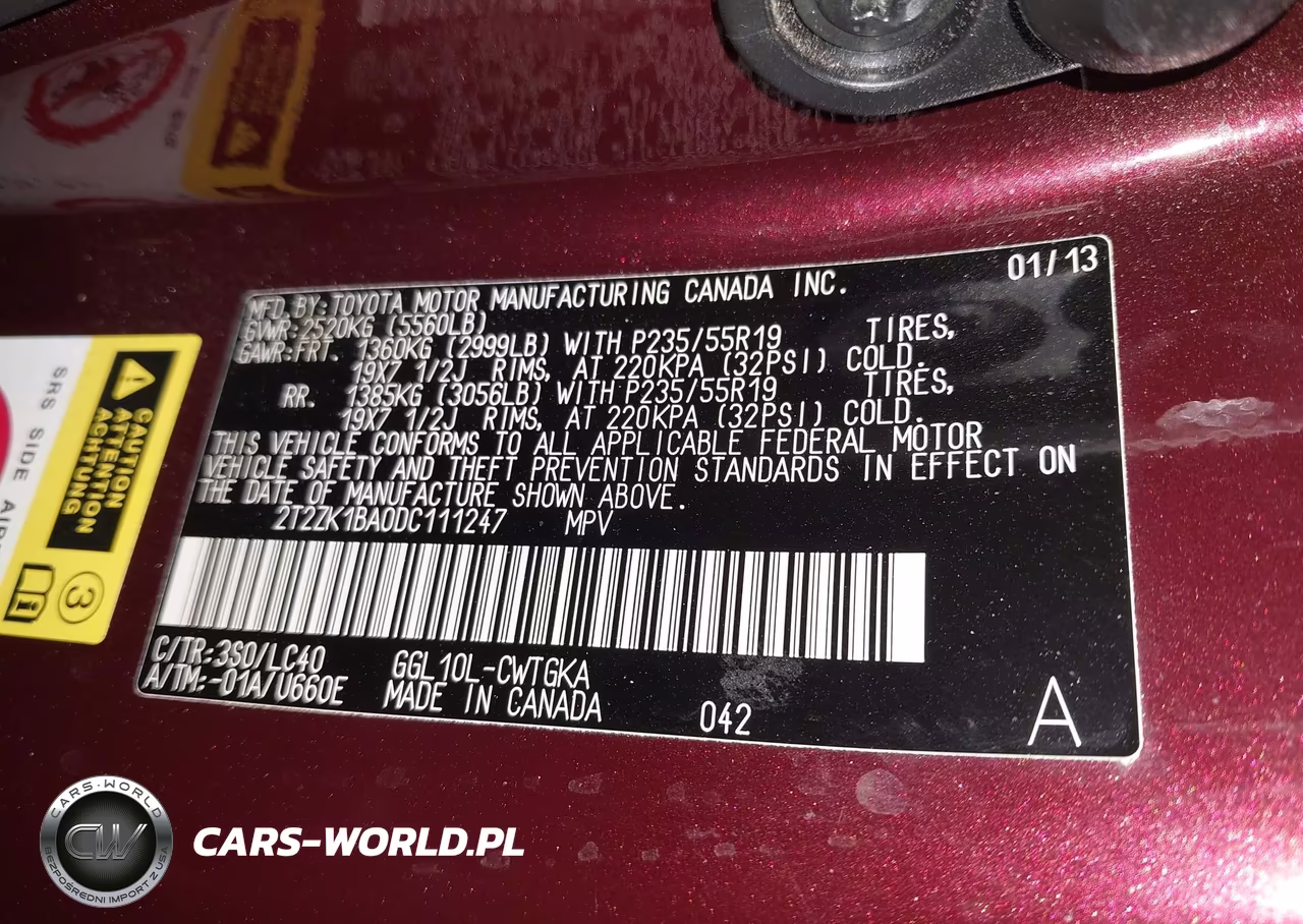 2013 Lexus Rx 350 VIN:2T2ZK1BA0DC111247 - 9