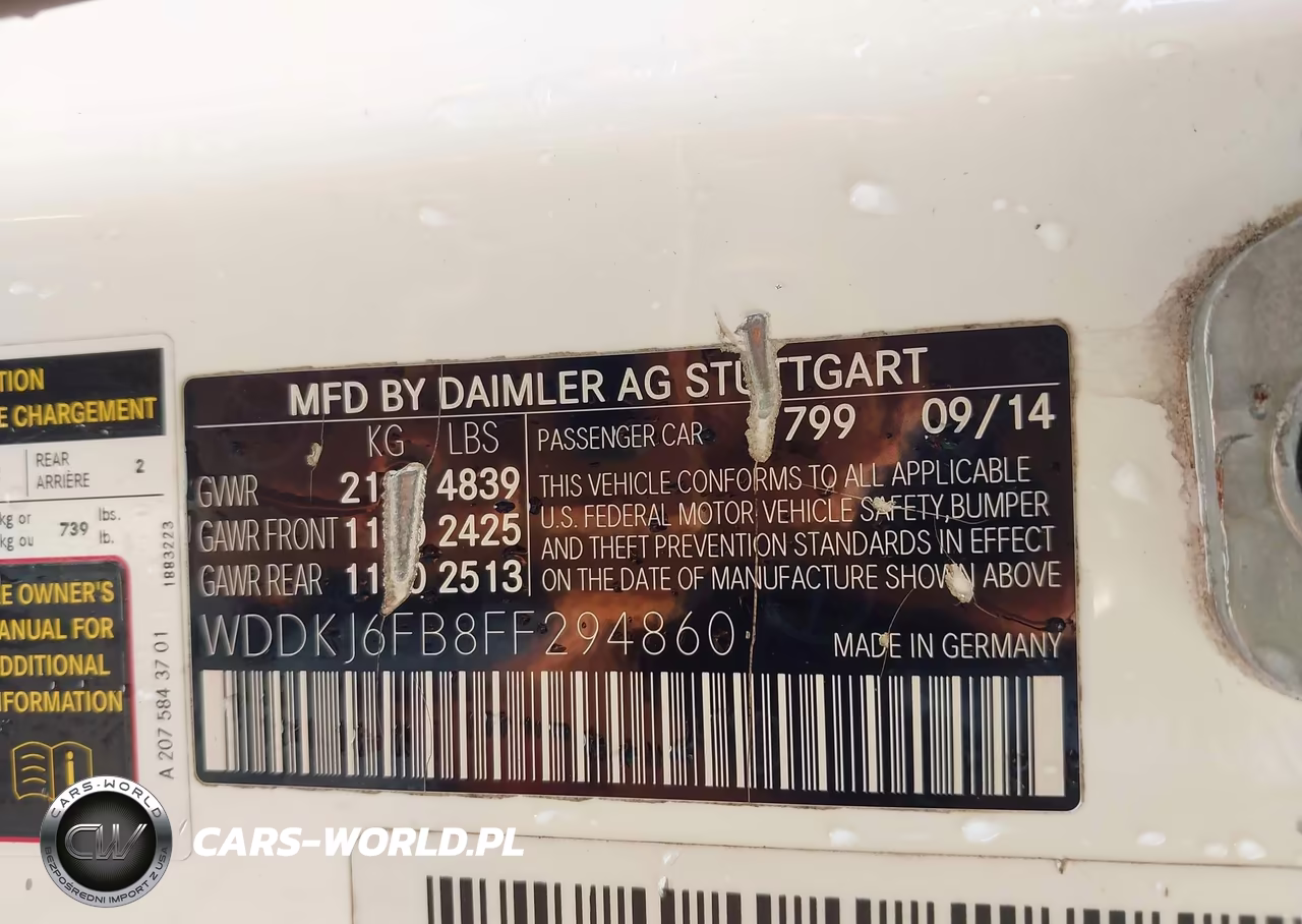 2015 Mercedes-Benz E 400 VIN:WDDKJ6FB8FF294860 - 9