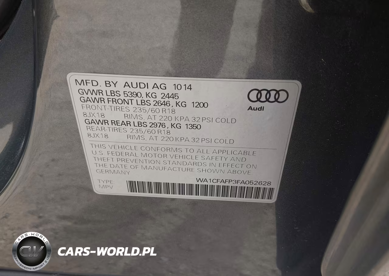 2015 Audi Q5 2.0T Premium VIN:WA1CFAFP3FA052628 - 9
