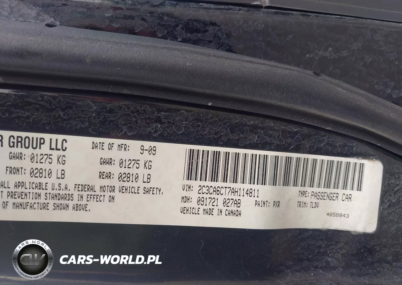 2010 Chrysler 300C Hemi VIN:2C3CA6CT7AH114811 - 9