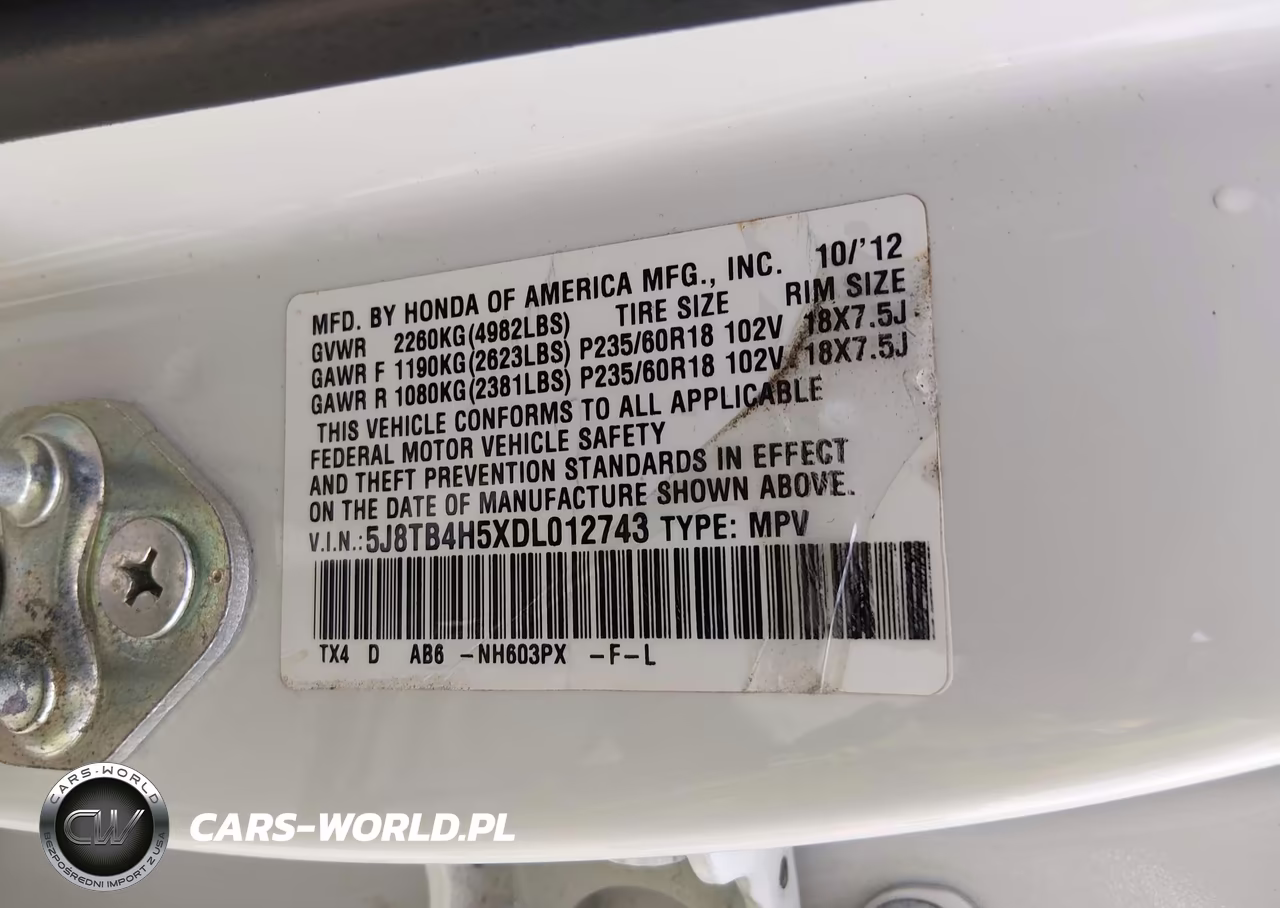 2013 Acura Rdx VIN:5J8TB4H5XDL012743 - 9