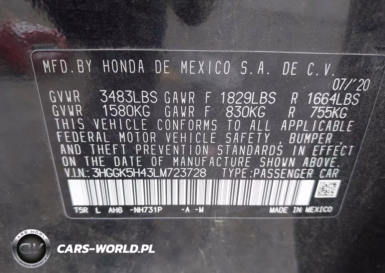 2020 Honda Fit Lx VIN:3HGGK5H43LM723728 - 9