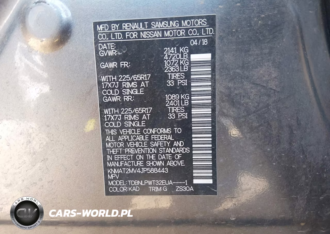 2018 Nissan Rogue S VIN:KNMAT2MV4JP588443 - 9