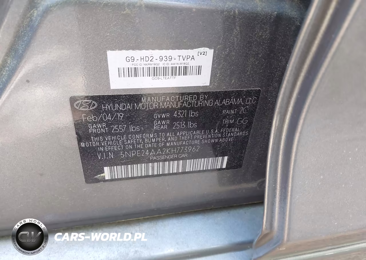 2019 Hyundai Sonata Eco VIN:5NPE24AA2KH773962 - 9