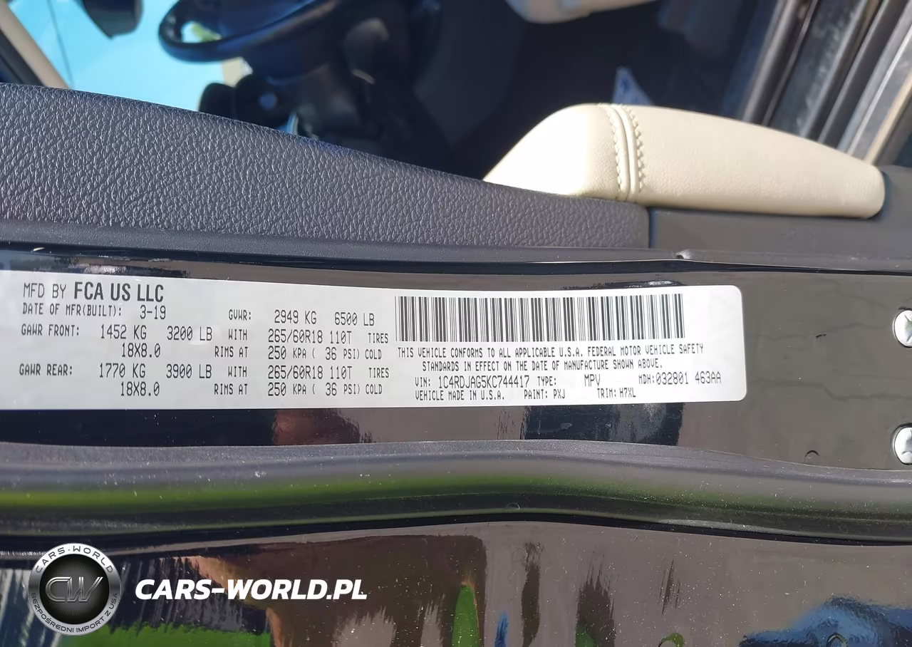 2019 Dodge Durango Sxt Awd VIN:1C4RDJAG5KC744417 - 9