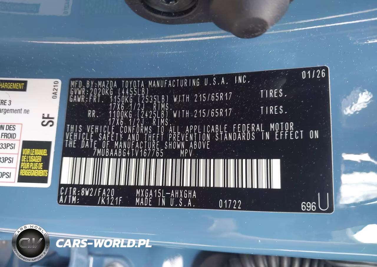 2026 Toyota Corolla Cross Le VIN:7MUBAABG4TV167765 - 9