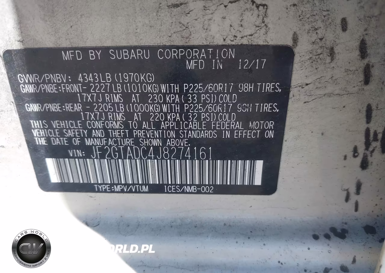 2018 Subaru Crosstrek 2.0I Premium VIN:JF2GTADC4J8274161 - 9